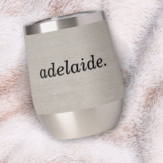 Monogramme moderne Elégant Linge Look Nom initial