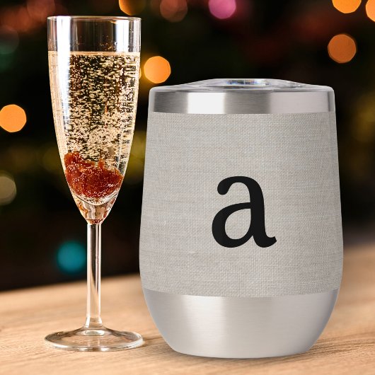 Monogramme moderne Elégant Linge Look Nom initial