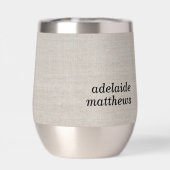 Monogramme moderne Elégant Linge Look Nom initial (Arrière)