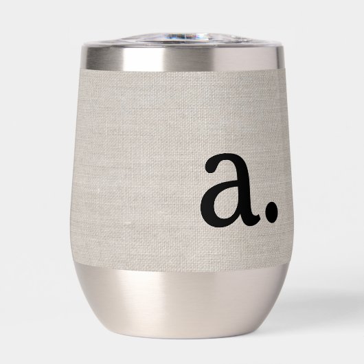 Monogramme moderne Elégant Linge Look Nom initial (Avant)