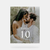 Monogramme moderne élégant Mariage Numéro de table (Recto)