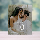 Monogramme moderne élégant Mariage Numéro de table (Neutre)