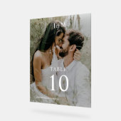 Monogramme moderne élégant Mariage Numéro de table (Angle)