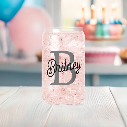 Monogramme moderne élégant Nom noir Gris noir Scri (Insitu (Baby Shower))