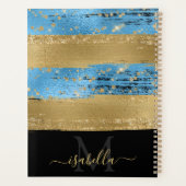 Monogramme Moderne Élégant Script (Dos)