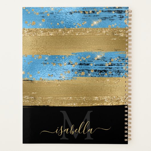 Monogramme Moderne Élégant Script (Dos)