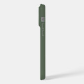 Monogramme Moderne Élégant Script Minimaliste Vert (Côté gauche)