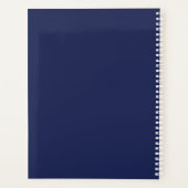 Monogramme Moderne Élégant Simple Bleu Marine (Dos)