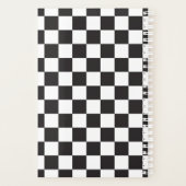 Monogramme moderne en noir et blanc À damiers Moti (Dos)