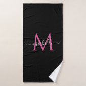 Monogramme moderne et design personnalisé (Serviette de bain)