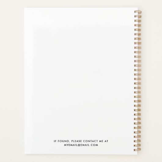 Monogramme moderne et nom 14-Photo Collage (Dos)