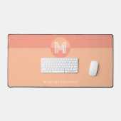 Monogramme moderne géométrique rose chic (Clavier et souris)