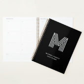 Monogramme Moderne Gras | Noir et Gris (Devant avec enveloppe)
