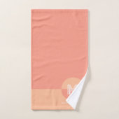 Monogramme moderne Gras rose rose (Serviette à main)