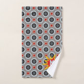 Monogramme moderne Gras Starburts (Serviette à main)