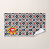 Monogramme moderne Gras Starburts (Serviette à main)