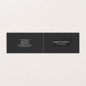 Monogramme moderne Gris clair Carte de visite tend (Extérieur déplié)