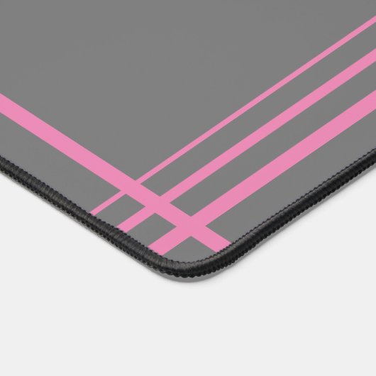 Monogramme moderne gris et rose (Coin)