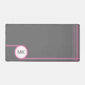 Monogramme moderne gris et rose (Recto)