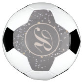 Monogramme Moderne Gris Terrazzo (Tourné)