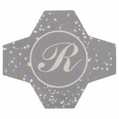 Monogramme Moderne Gris Terrazzo (Plat)