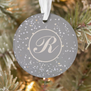 Monogramme Moderne Gris Terrazzo