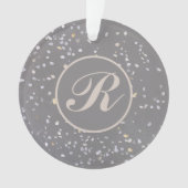 Monogramme Moderne Gris Terrazzo (devant)