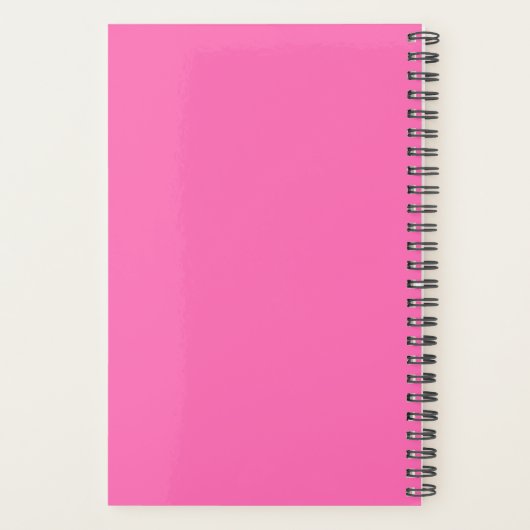 Monogramme moderne Hot Pink tendance hebdomadaire (Dos)