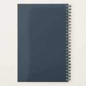 Monogramme moderne Indigo Blue tendance hebdomadai (Dos)