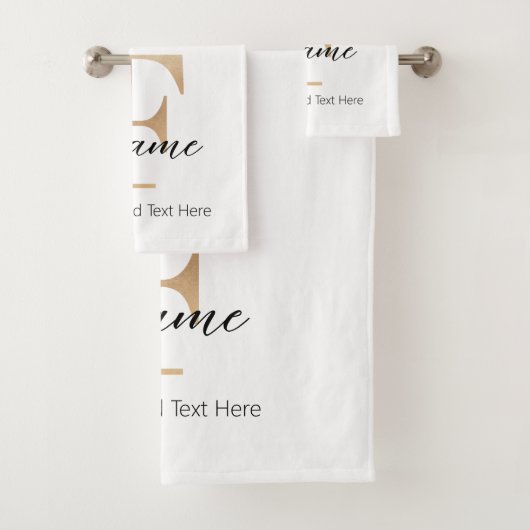 Monogramme moderne Initiale F & Nom Personnalisé (En situation)