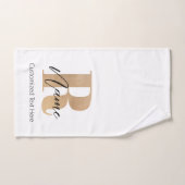 Monogramme Moderne Initiale R & Nom Personnalisé (Serviette à main)