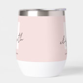 Monogramme moderne Jeune fille Script Blush rose B (Gauche)