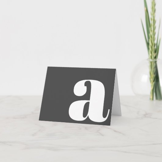 Monogramme Moderne Lettre Initiale Classique Noir  (Devant)