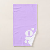 Monogramme Moderne Lettre Initiale Pastel Lavande (Serviette à main)
