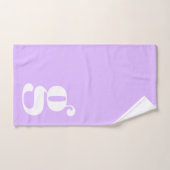 Monogramme Moderne Lettre Initiale Pastel Lavande (Serviette à main)