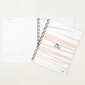 Monogramme moderne Lignes rose pâle Art Abstrait (Devant avec enveloppe)