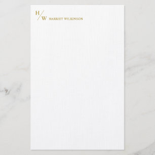 Monogramme moderne Luxe Or Papeterie personnelle