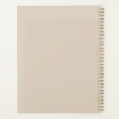 Monogramme Moderne Marron Blanc Script (Dos)