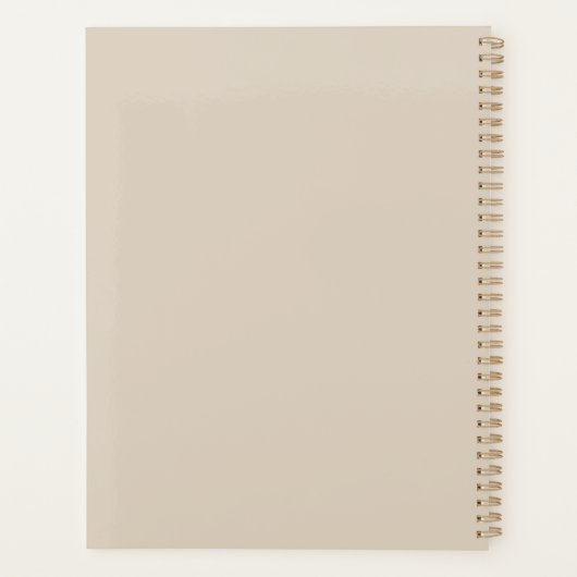 Monogramme Moderne Marron Blanc Script (Dos)