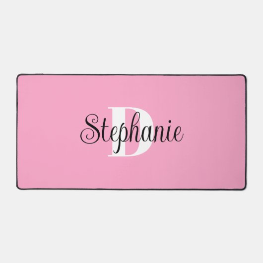 Monogramme Moderne Mignon Noir Blanc et Rose (Recto)