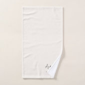Monogramme moderne minimal Neutre élégant élégant (Serviette à main)