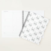 Monogramme Moderne Minimaliste Noir Blanc (Devant avec enveloppe)