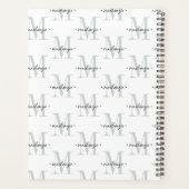 Monogramme Moderne Minimaliste Noir Blanc (Dos)