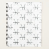 Monogramme Moderne Minimaliste Noir Blanc (Devant)
