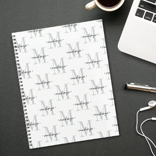 Monogramme Moderne Minimaliste Noir Blanc