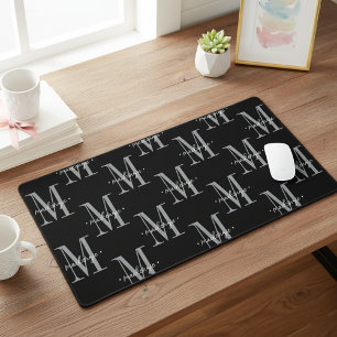 Monogramme Moderne Minimaliste Noir Blanc