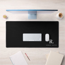 Monogramme Moderne Minimaliste Point Gras Noir Bla