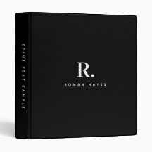 Monogramme Moderne Minimaliste Point Gras Noir Bla