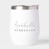 Monogramme | Moderne Minimaliste Propre Simple Bla (Gauche)