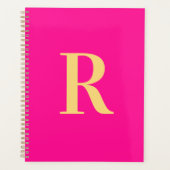 Monogramme moderne minimaliste rose chaud (Devant)